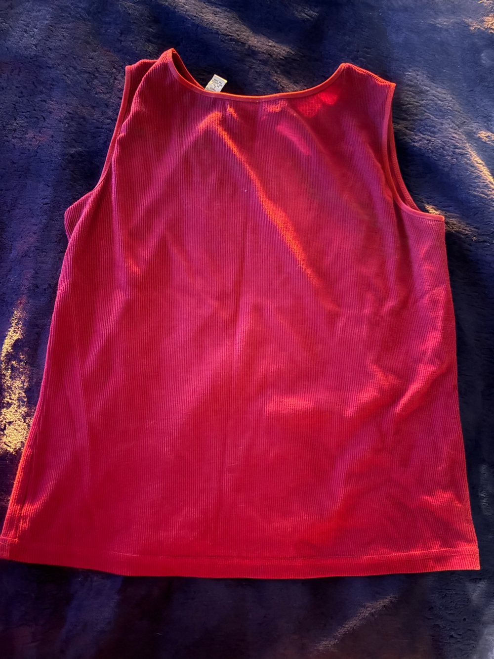 Amanda Smith Burgundy Ribbed Tank Top